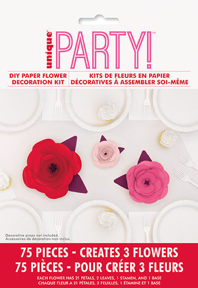 Kit de Flores de Papel – DIY (x3 unidades)