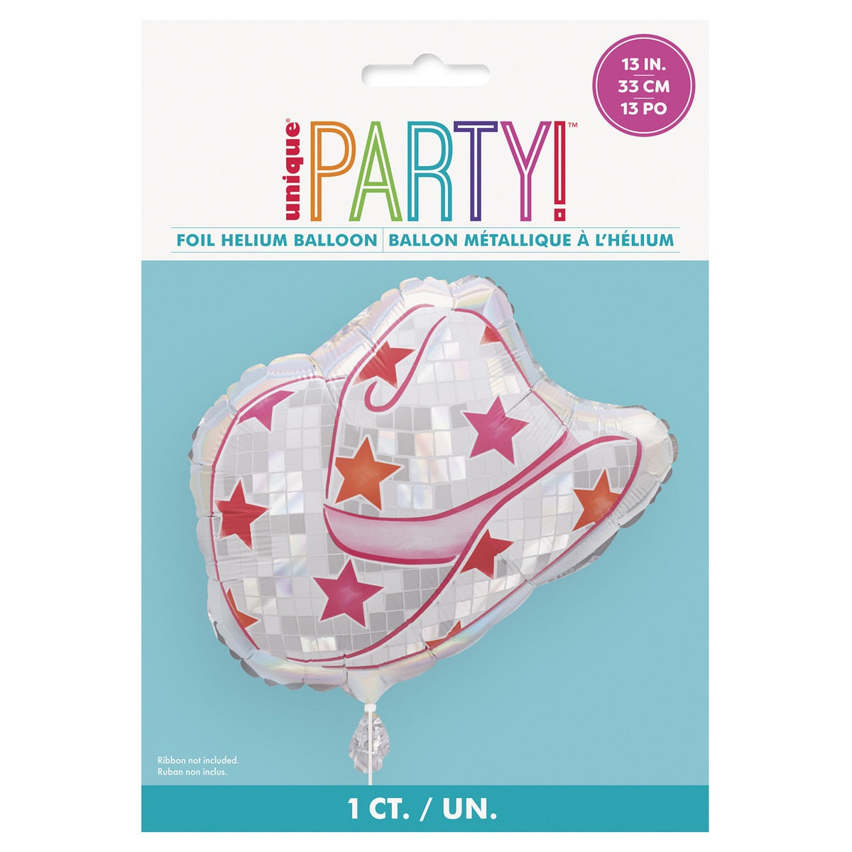 Disco Country Cowboy Hat Foil Balloon 13" (x1u)