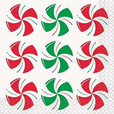 Xmas Napkins Peppermint