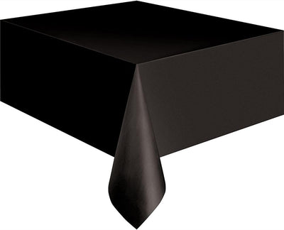 Plastic Rectangle Tablecover Black (x1u)