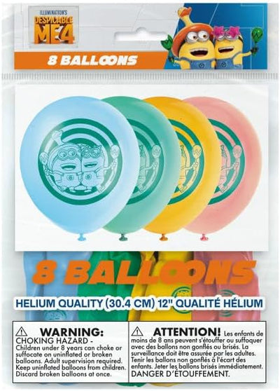 Despicable Me latex balloons 12" (x8u)