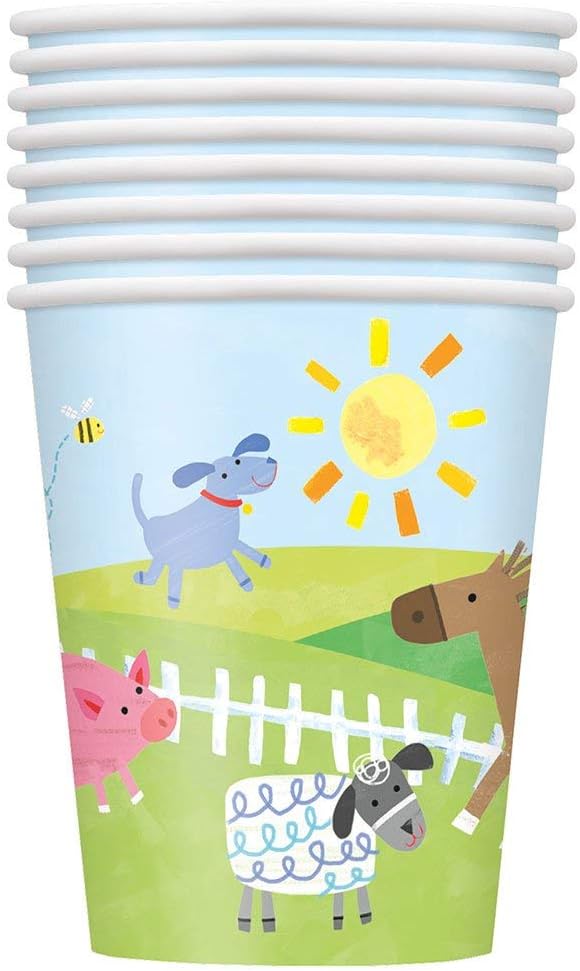 Baby Farm Banyard Vasos 9oz (x8u)