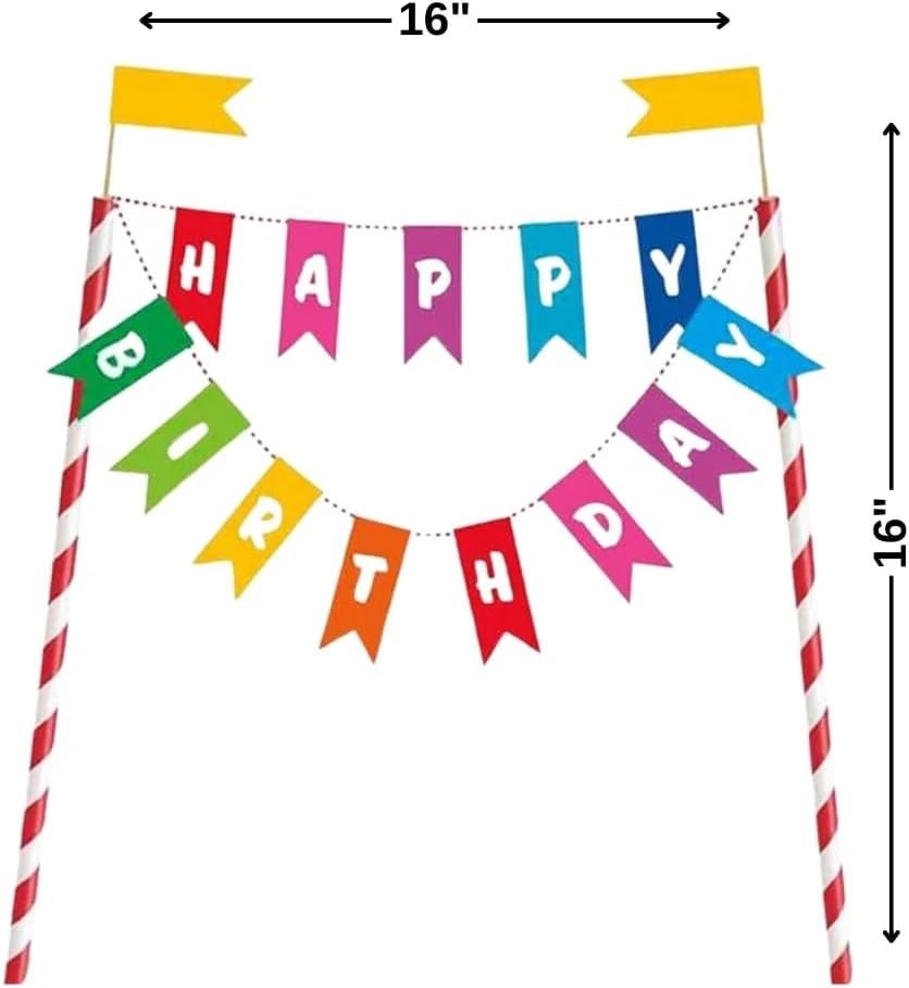 Candle Cake Topper Happy Birthday (x1u)