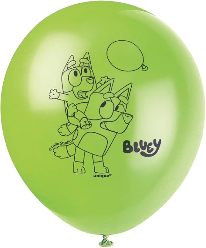 Globos de Latex Bluey – 12" (Pack de 8)
