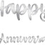 Happy Aniversary Banner Silver (x1u)