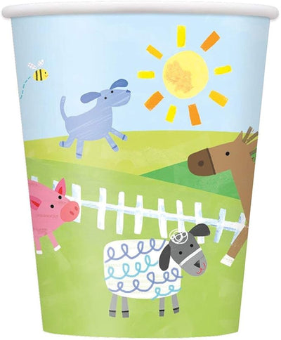 Baby Farm Banyard Vasos 9oz (x8u)