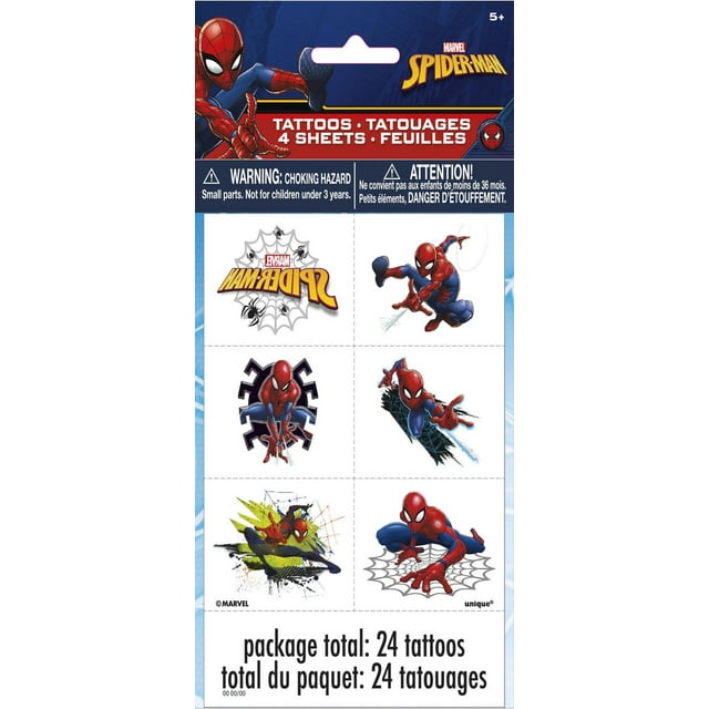 Spiderman Tattoos (x24u)