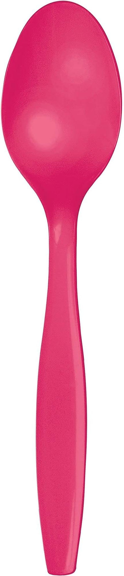 Cucharas de plástico Hot Magenta (x24u)