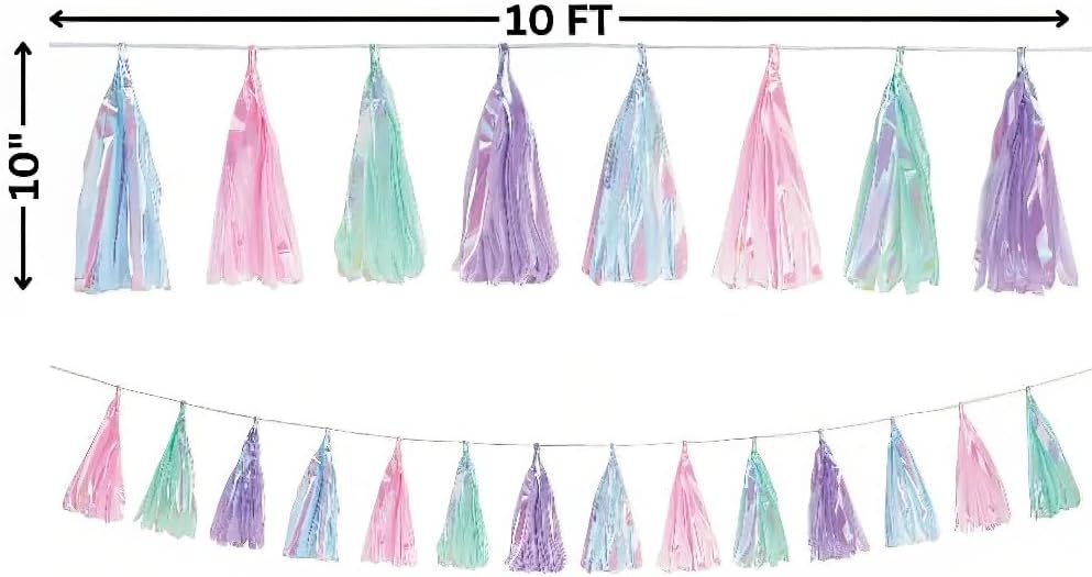 Opalescent Tassel Garland (x1u)