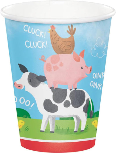 Farm Animals Vasos 9oz (x8u)