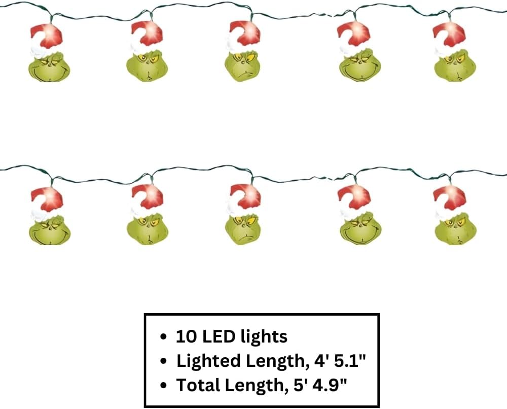 Grinch String Lights - 10 LED