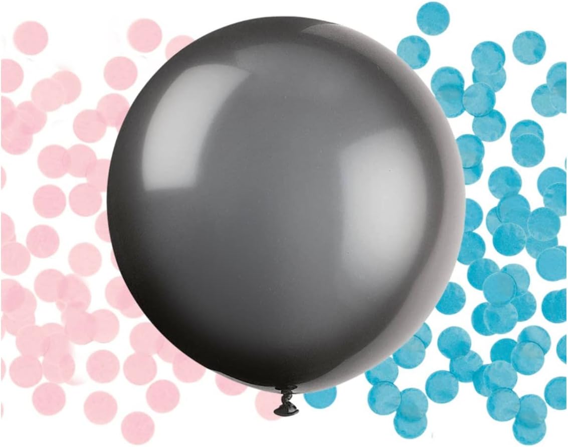 Gender Reveal Confetti Balloon Latex 24" (x1u)