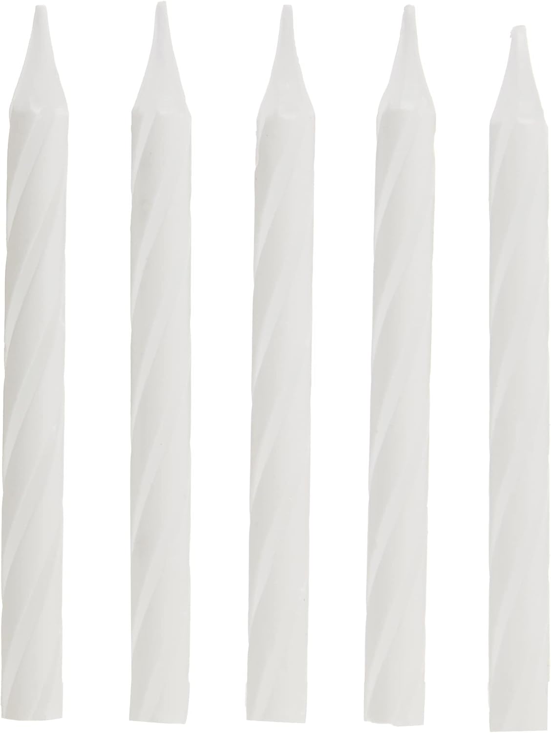 Spiral White Candles (x24u)