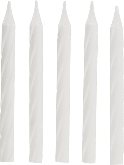 Spiral White Candles (x24u)