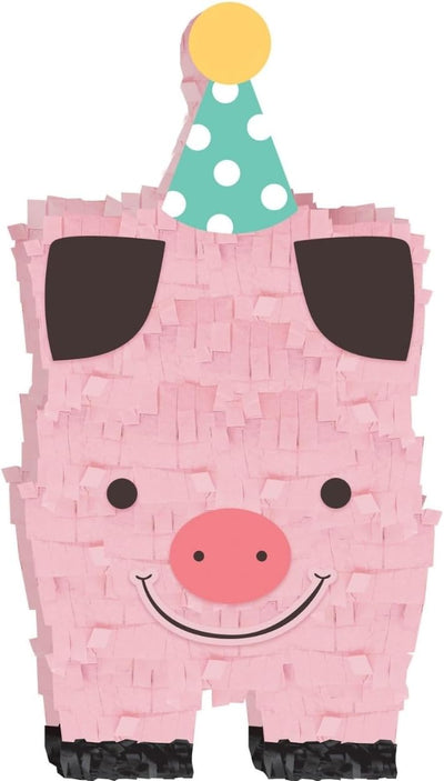 Baby Farm Barnyard Mini Pink Pig Decoration (x1u)
