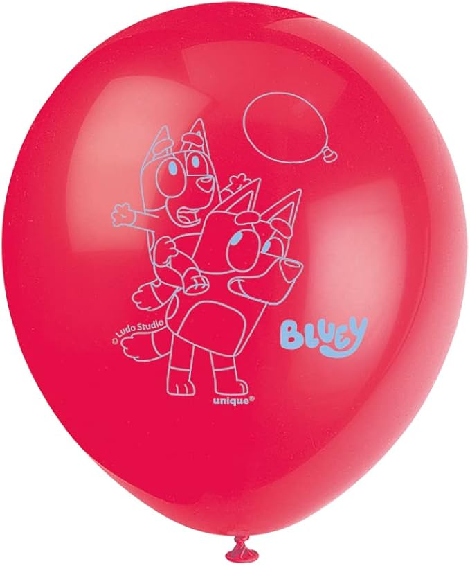Globos de Latex Bluey – 12" (Pack de 8)