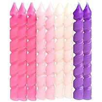 Pink & Purple Spiral Candle 10pcs