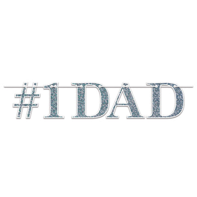 Streamer "#1 DAD" brillante – 4 pies
