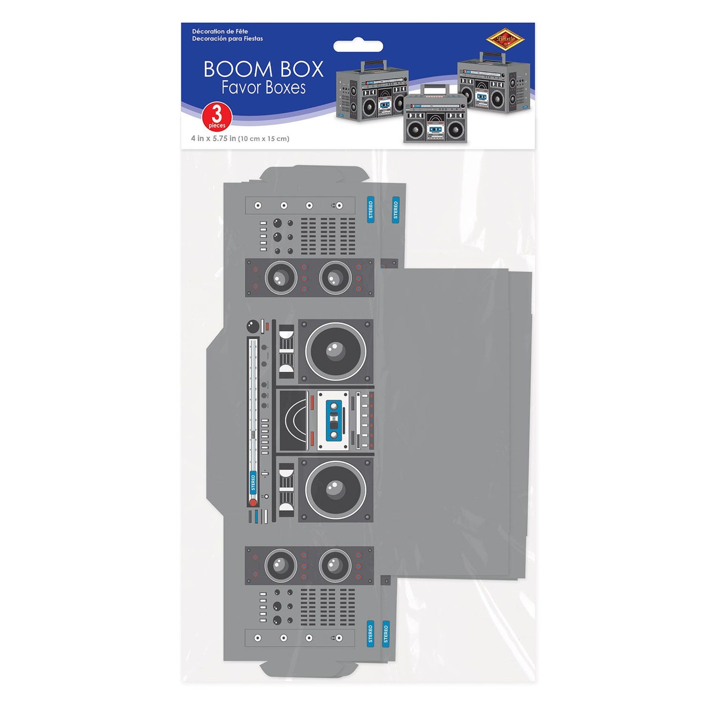 Boom Box Favor Boxes Retro Vintage (x3u)