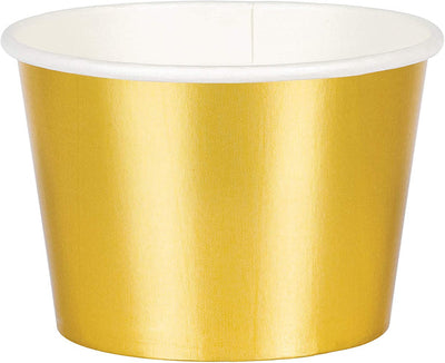 Tazas de Tratamiento con Foil Dorado, 8 unidades, 2.5 x 3.5 in