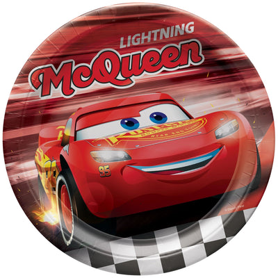 Cars Round Plates 9" (x8u)
