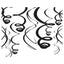 Swirl Decorations Black (x12u)