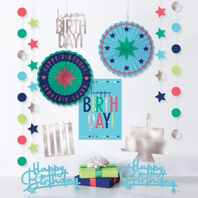 Modern Birthday Room Decorating Kit (x12u)
