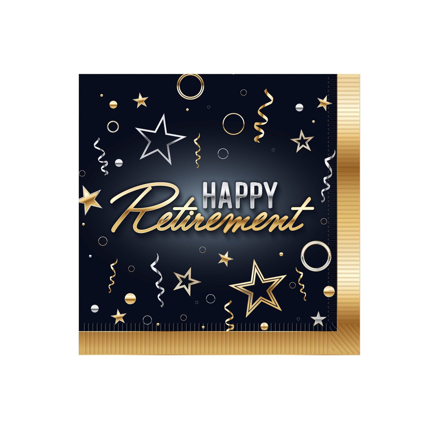 Happy Retirement Beverage Napkins (X16u)