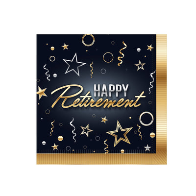 Happy Retirement Beverage Napkins (X16u)