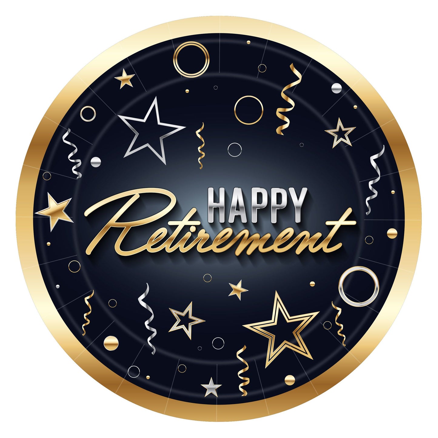 Happy Retirement Plates 7" (x8u)