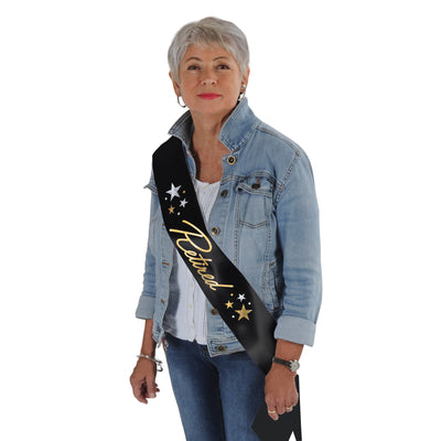 Glittered Retired Satin Sash (x1u)