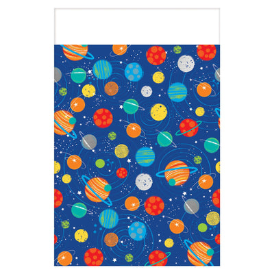 Space Blast Off Birthday Plastic Table Cover