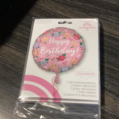 Globo 18" HAPPY BIRTHDAY PEONY