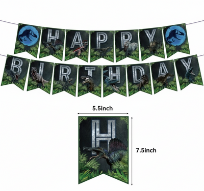 Banner Happy Birthday Jurassic World (x1)