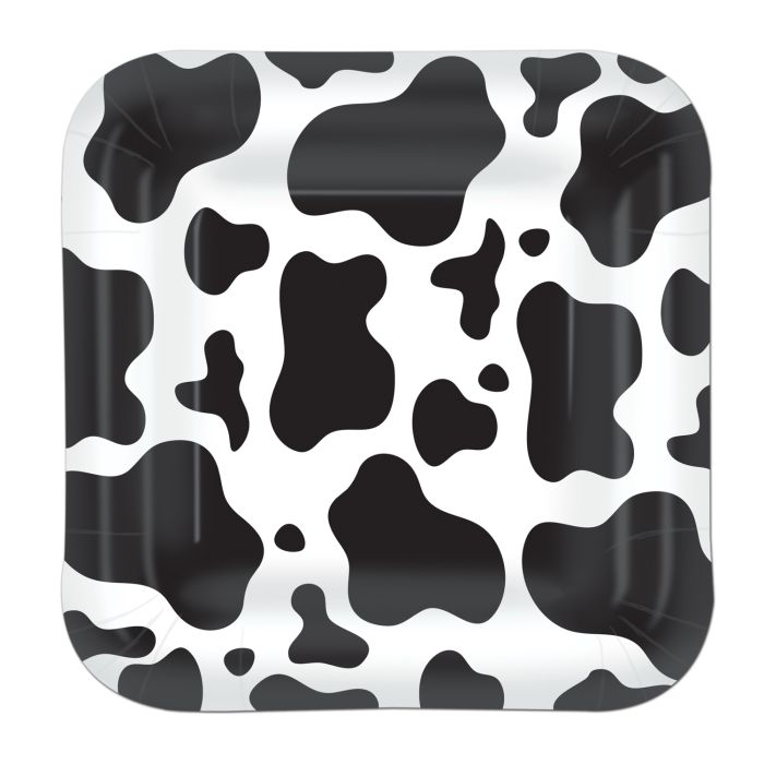 Cow Print Plates 7" (x8u)
