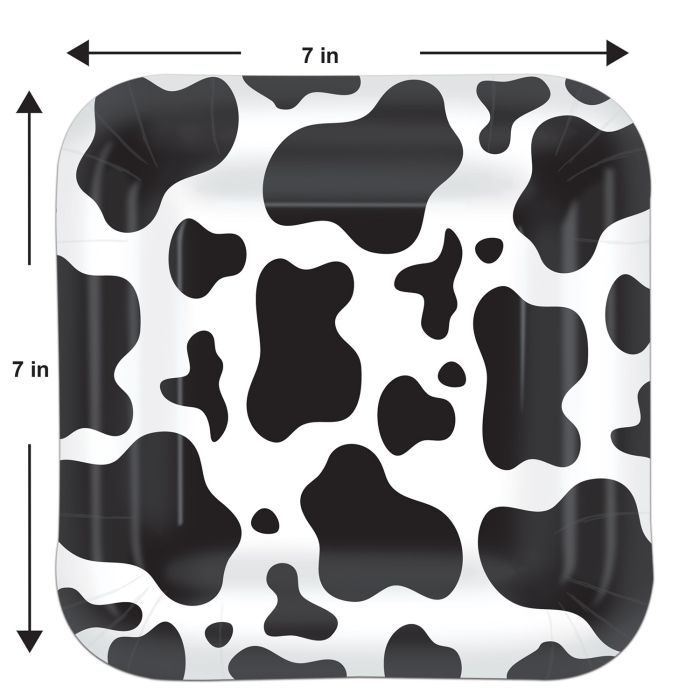 Cow Print Plates 7" (x8u)