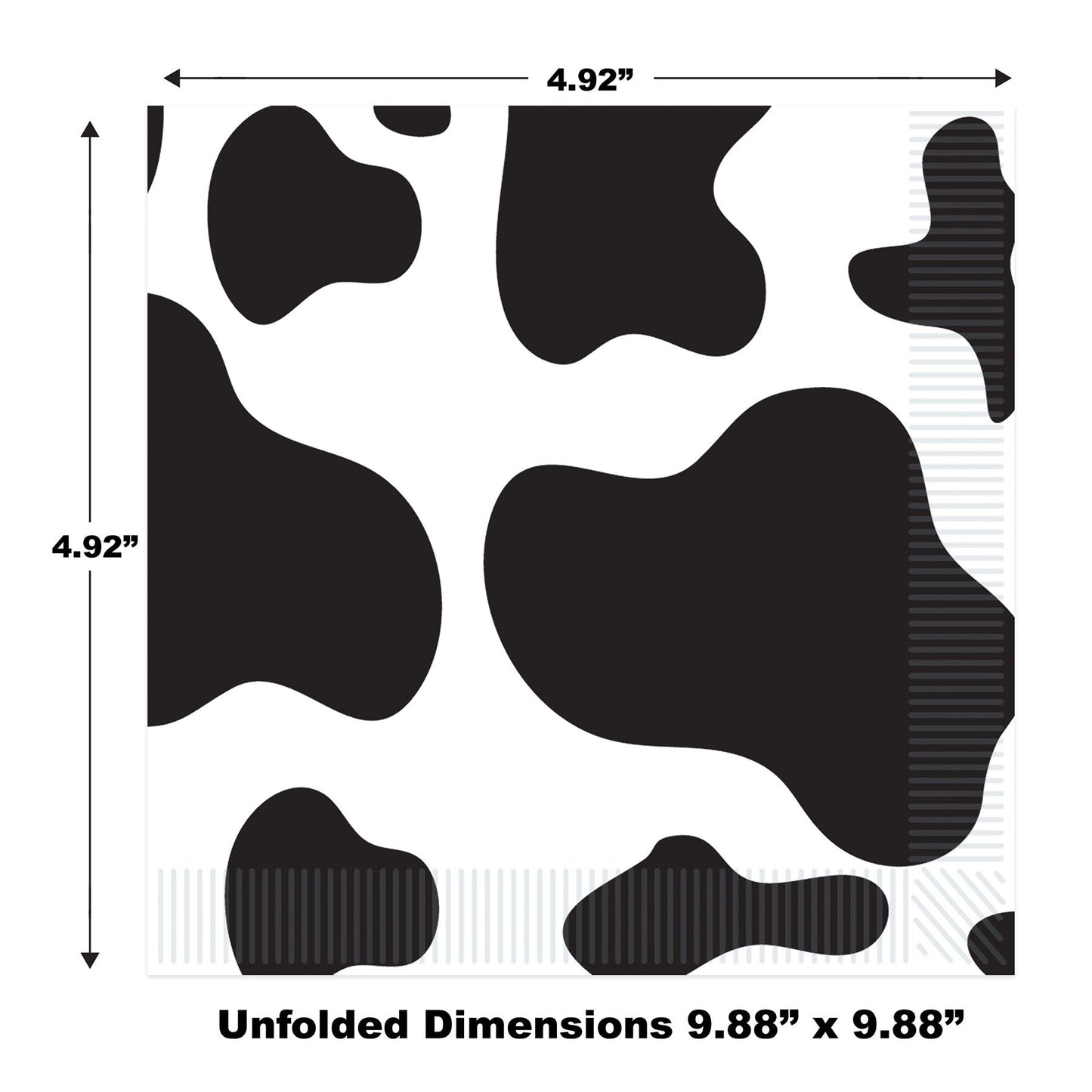 Cow Print Beverage Napkins (x16u)