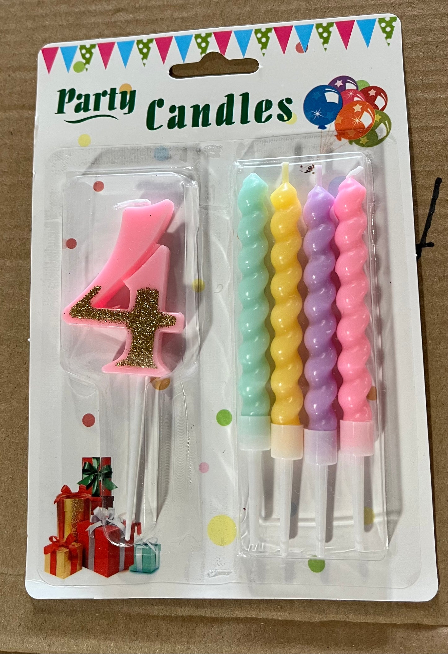 Vela de Número + 4 Velitas