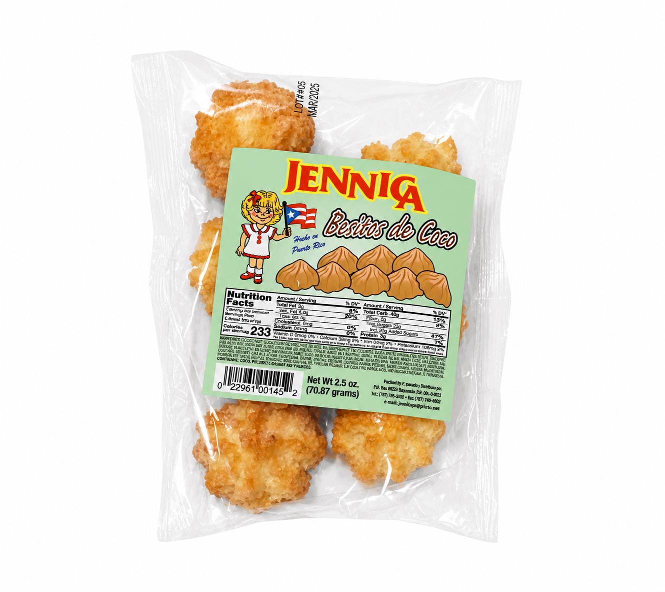 Jennica Besitos de Coco 2.5oz