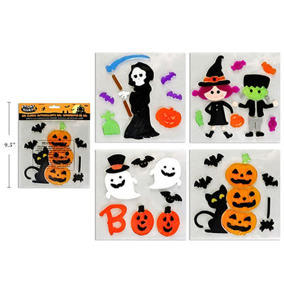Decoración de Ventana Gel Halloween – 4 Estilos (x1u)
