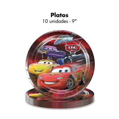 Cars Platos 9"(x10u)