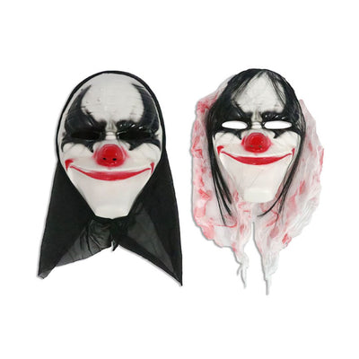 Máscara Clown Creepy con Velo (x1u)