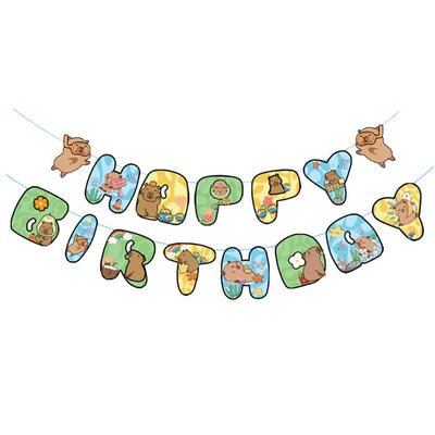 Banner Capybara Happy Birthday 10ft