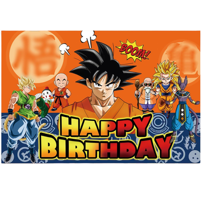 Backdrop Dragon Ball Z  "Happy Birthday" 5x3ft (x1u)
