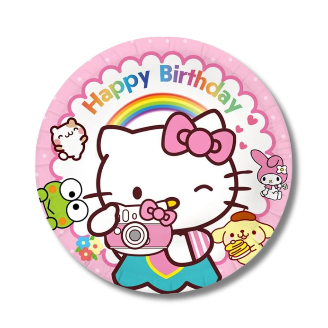 Hello kitty Photo 9” Plates (x10u)