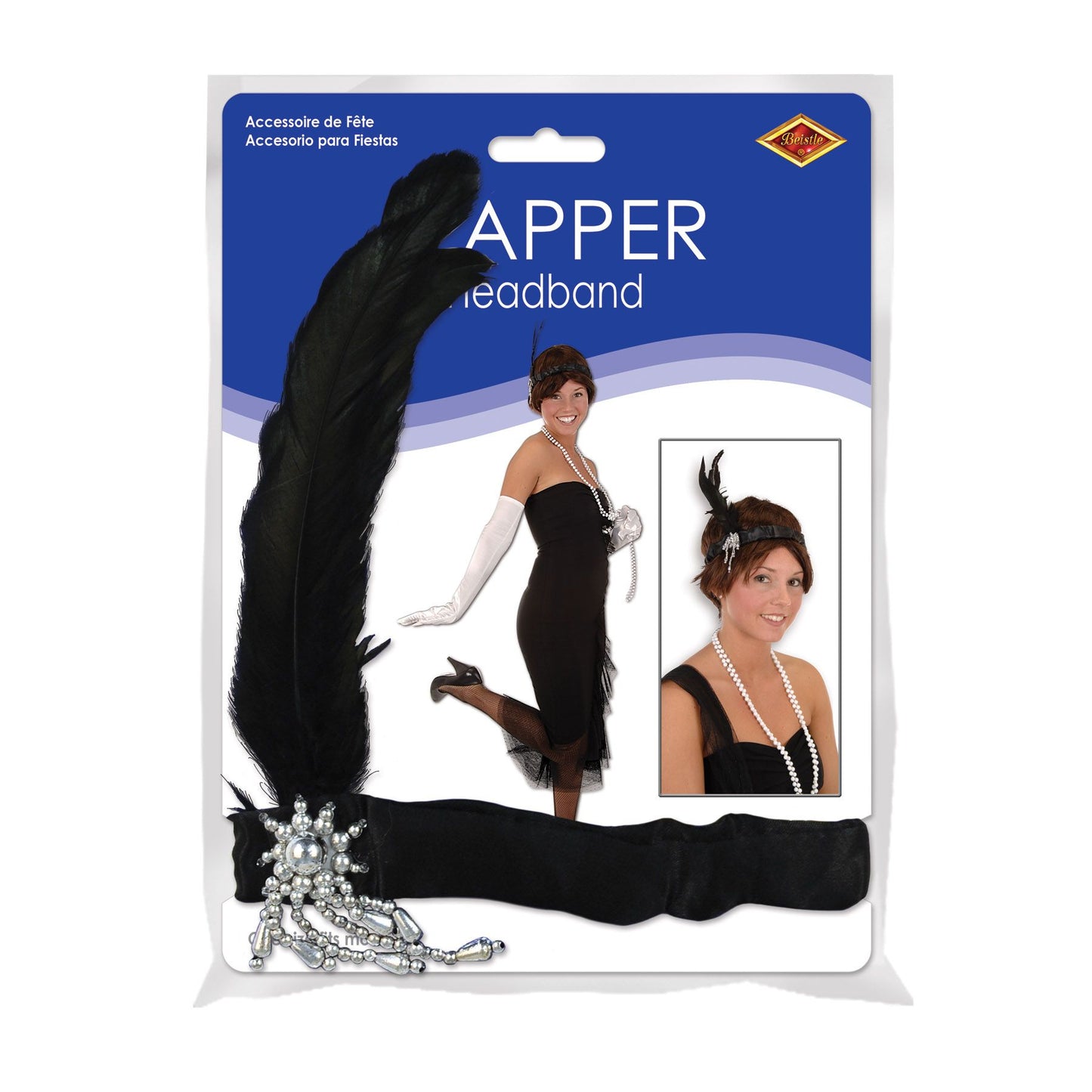 Flapper Headband Black (x1u)