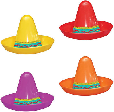 Mini Sombrero Platos Assorted Fiesta Mexico (x8u)