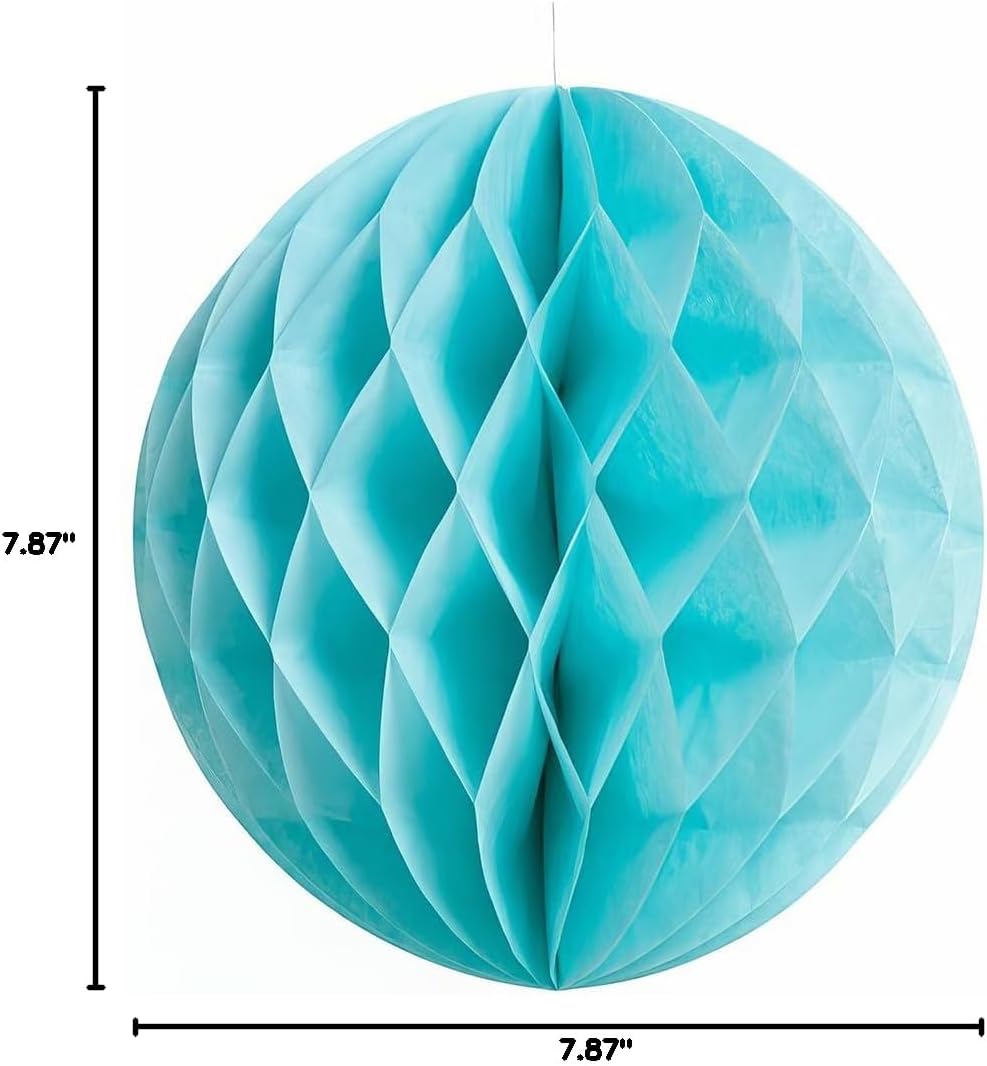 Honeycomb Ball Aqua (x1u) 8in