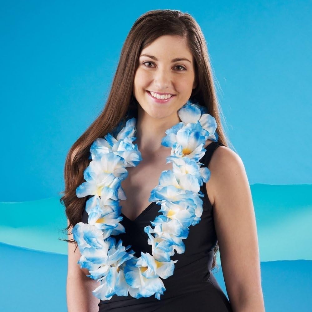 Divine Blue Lei Hawaii Collar (x1u)