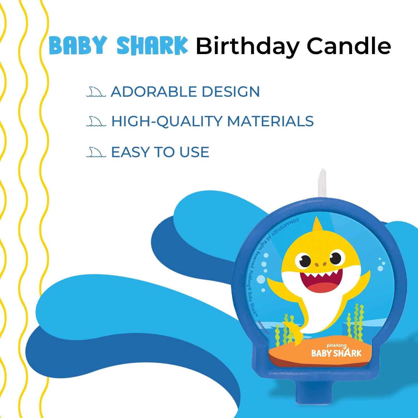 Baby Shark Vela Candle (x1u)